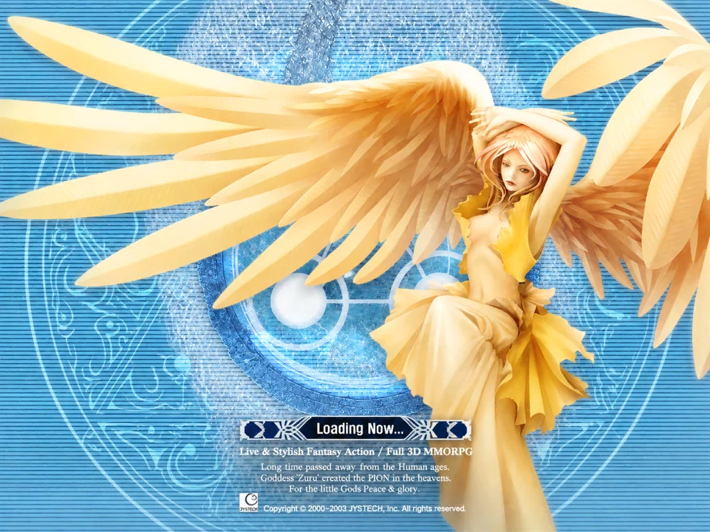 Winged figure from the game's loading screen, original game artwork